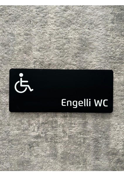 Mat Siyah Pleksi Engelli Wc Yönlendirme Levhası fiyatları