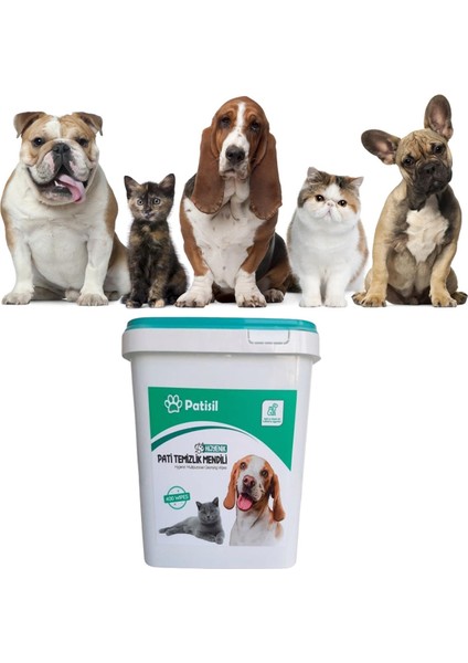 Kedi Köpek Için Hijyenik Tüy ve Pati Temizleme Islak Kova + Yedek Mendil 800 Adet Eko fırsatları
