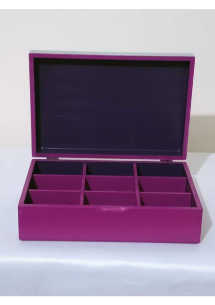 Erguvan Ahşap Dekoratif Kutu, Yılbaşı ve Hediyelik Takı Aksesuar Saklama 22,5X16,5X7,5 cm fırsatları