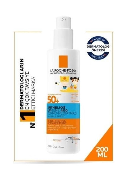 La Roche Posay Anthelios Dermo Pediatrics Uvmune 400 Güneş Koruyucu Sprey SPF50+ 200 ml fiyatları