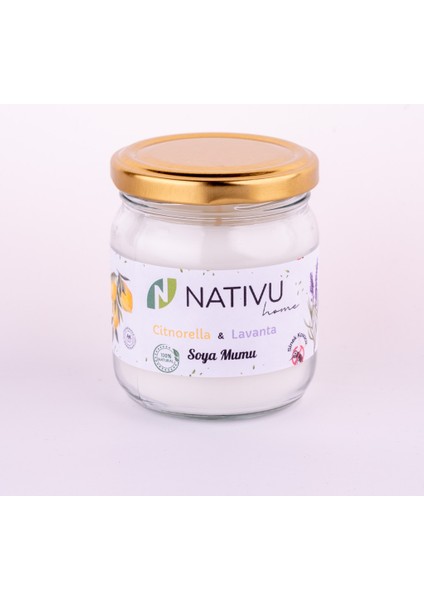 Doğal Sinek Kovucu Soya Mumu – Citronella & Lavanta – 210 ml | %100 Bitkisel, Kimyasal Içermez, Iç ve Dış Mekan Kullanımına Uygun fiyatları