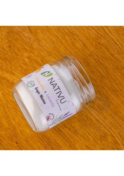 Doğal Sinek Kovucu Soya Mumu – Citronella & Lavanta – 210 ml | %100 Bitkisel, Kimyasal Içermez, Iç ve Dış Mekan Kullanımına Uygun fırsatları