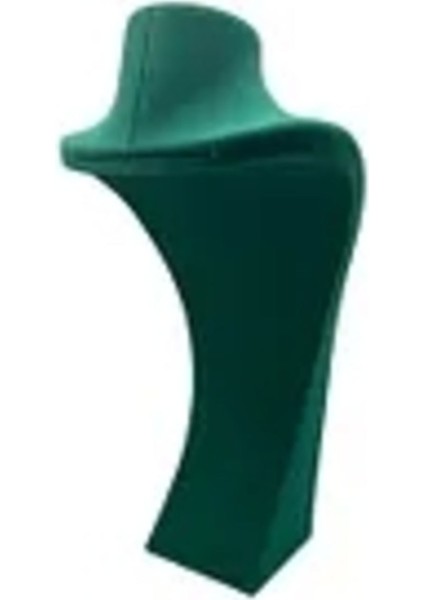 Yeşil Süet Takı Sergileme Mankeni, 40X20 Cm, Şeffaf Detaylı ve Şık Tasarım modelleri