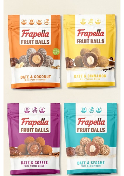 Içi Dolgulu Meyve Topları Deneme Paketi 80 Gr. x 4 Adet
