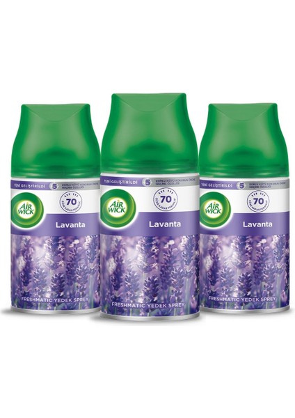 Oda Kokusu Freshmatic Makine Yedek Spreyi Lavanta 3X250ML fiyatları