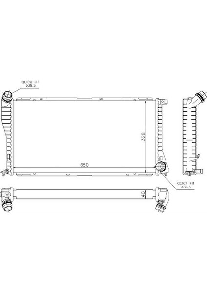 Orıs BBM904040 Motor Su Radyatoru Bmw E39 M47 M57 98>03