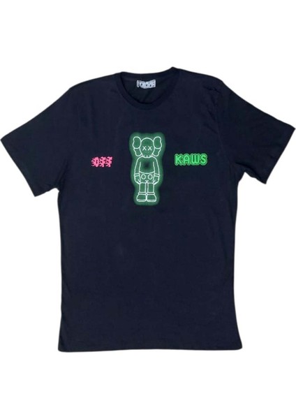 Erkek Yuvarlak Yakalı Yazılı Baskılı Kısa Kollu Siyah Tişört Ety-Wht modelleri