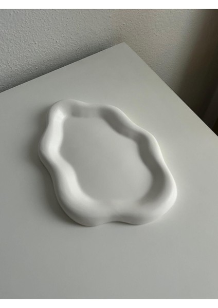 Dalgalı Beton Sunum Tepsisi, Takı ve Dekoratif Aksesuar Için Şık ve Kullanışlı