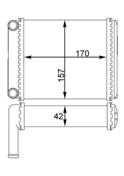 Mahle-Knecht-Behr AH128000S Kalorıfer Radyatoru Sprınter 2-T 3-T 95>00>06 Sprınter 4-T 96-06 Classıc 13