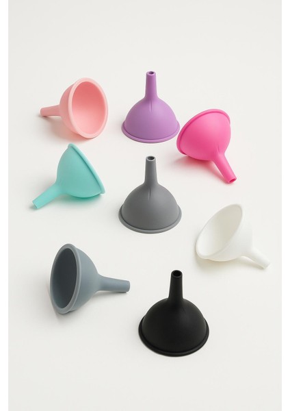 5’li Silikon Mini Huni Seti Pratik Sıvı Aktarma Aparatı