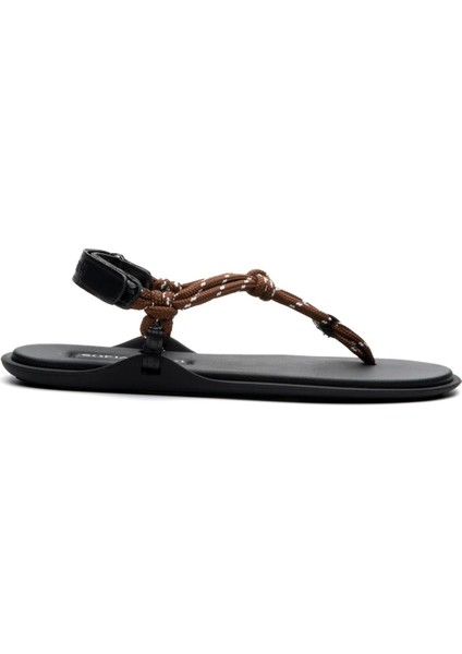Rope Kahve Tekstil Kadın Düz Sandalet
