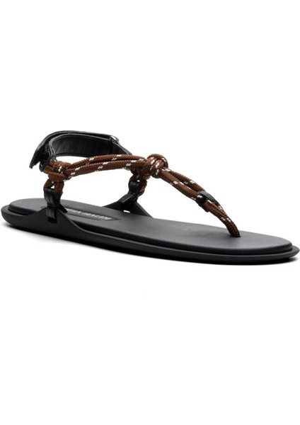 Rope Kahve Tekstil Kadın Düz Sandalet fiyatları