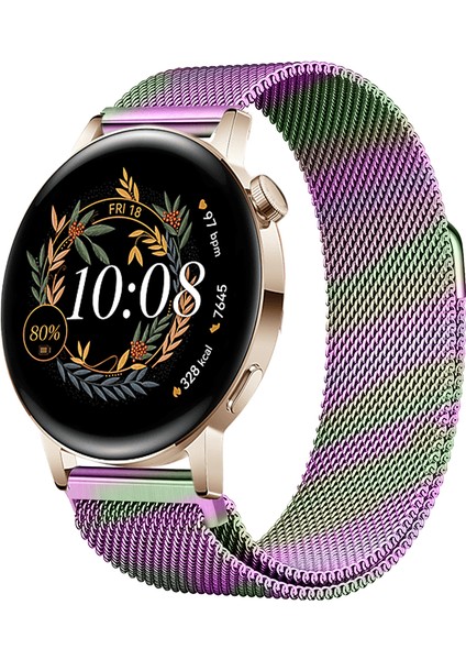 Huawei Watch Gt3 42MM Gt2 42MM Uyumlu Kordon Manyetik Milanese Loop Metal Kordon