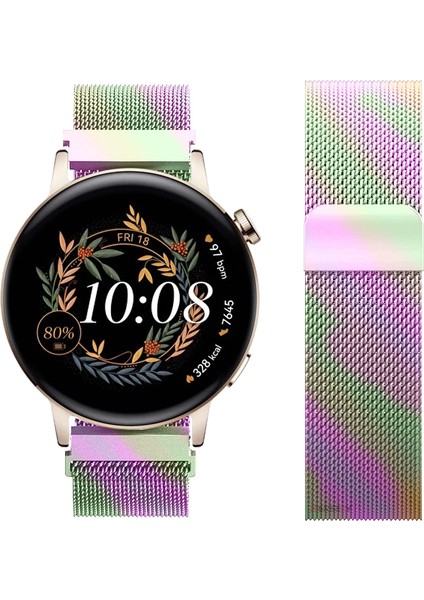 Huawei Watch Gt3 42MM Gt2 42MM Uyumlu Kordon Manyetik Milanese Loop Metal Kordon modelleri