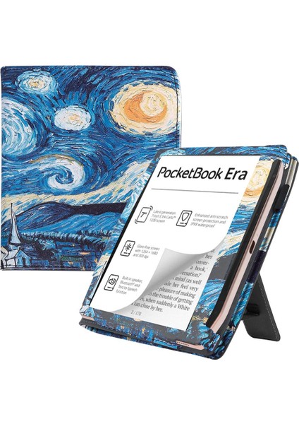 Pocketbook Era PB700 Için Boyalı Deri Kılıf (Yurt Dışından)