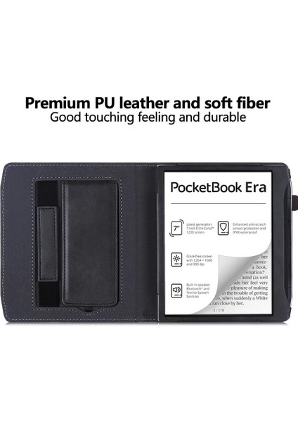 Pocketbook Era PB700 Için Boyalı Deri Kılıf (Yurt Dışından) indirimleri