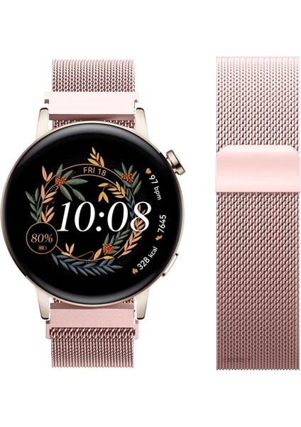 Huawei Watch Gt3 42MM Gt2 42MM Uyumlu Kordon Manyetik Milanese Loop Metal Kordon modelleri