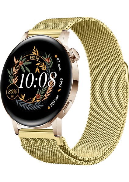 Huawei Watch Gt3 42MM Gt2 42MM Uyumlu Kordon Manyetik Milanese Loop Metal Kordon