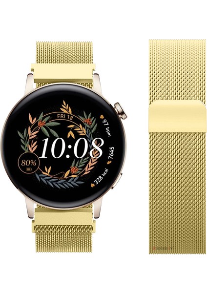Huawei Watch Gt3 42MM Gt2 42MM Uyumlu Kordon Manyetik Milanese Loop Metal Kordon modelleri