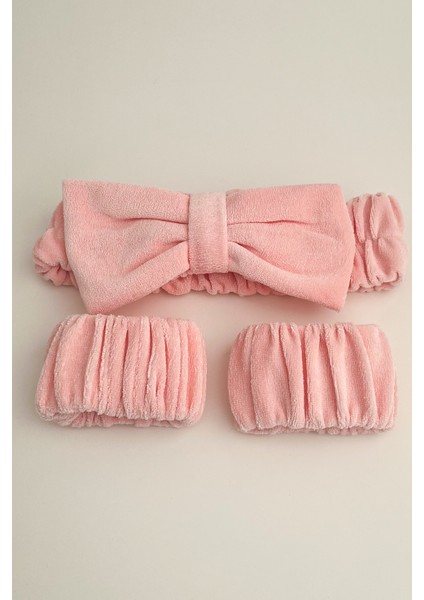 Fiyonk Havlu Saç Bandı ve Bileklik Seti Spa-Makyaj-Cilt Bakım-Yüz Yıkama Saç Bandı fiyatları