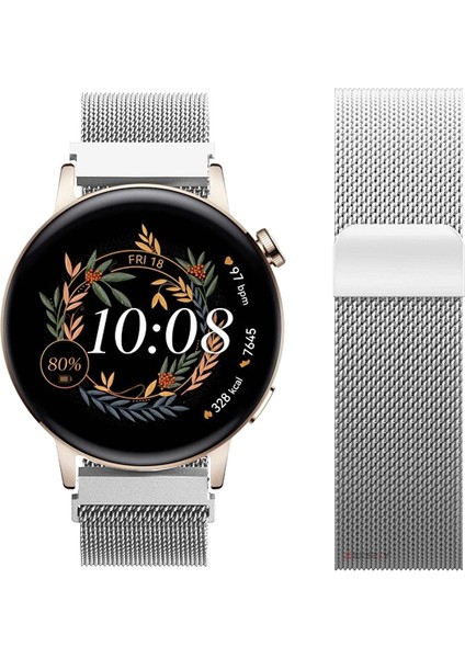 Huawei Watch Gt3 42MM Gt2 42MM Uyumlu Kordon Manyetik Milanese Loop Metal Kordon modelleri