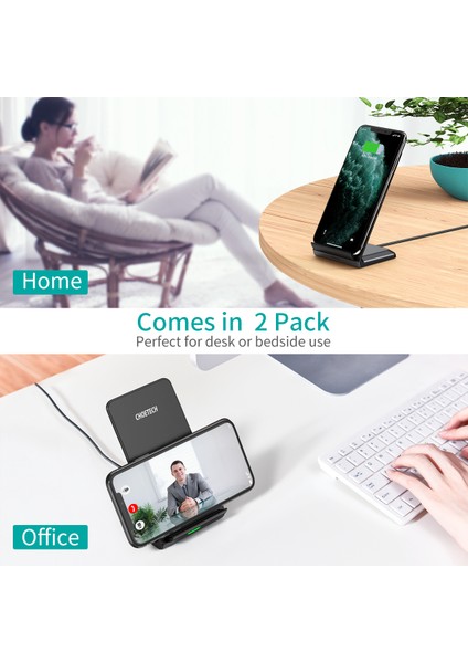 15W Çift Bobinli Hızlı Kablosuz Şarj Standı (T524-F) fırsatları