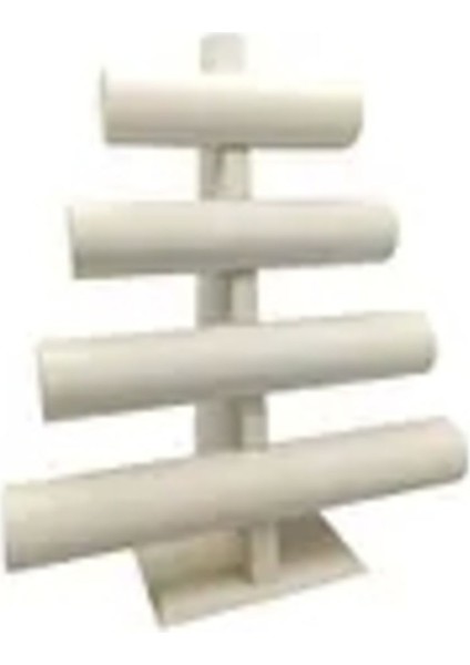 Beyaz Deri Kumaş Tekli T Model Bilezik Sergileme, 38X33 cm fiyatları