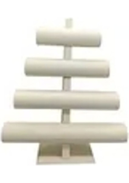 Beyaz Deri Kumaş Tekli T Model Bilezik Sergileme, 38X33 cm modelleri