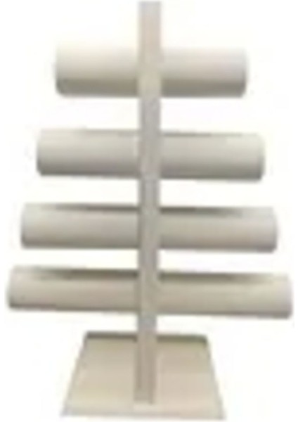 Beyaz Deri Kumaş Tekli T Model Bilezik Sergileme, 38X33 cm fırsatları