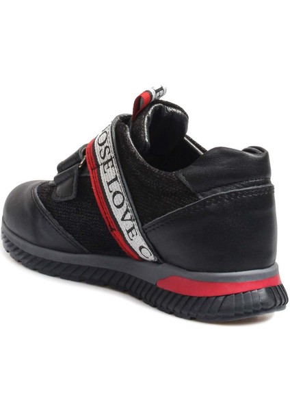 Unisex Hakiki Deri Cırtlı Bantlı Rahat Sneaker Spor Günlük Çocuk Okul Ayakkabı 006xa1020