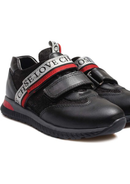 Unisex Hakiki Deri Cırtlı Bantlı Rahat Sneaker Spor Günlük Çocuk Okul Ayakkabı 006xa1020 modelleri