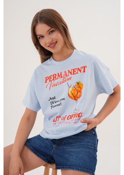 Kadın Permanent Vacation Mavi T-Shirt fırsatları