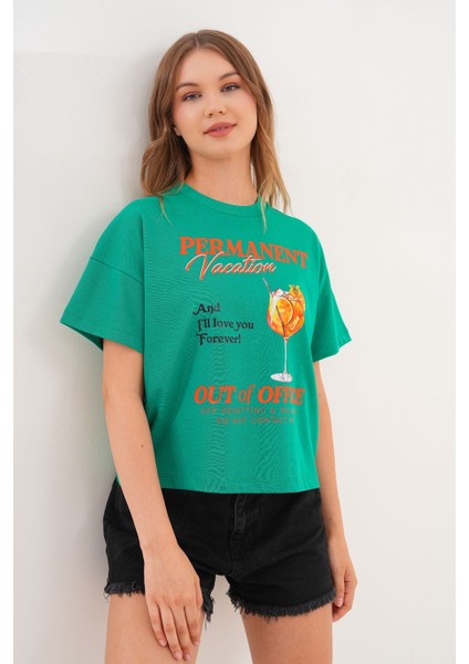 Kadın Permanent Vacation Yeşil T-Shirt modelleri