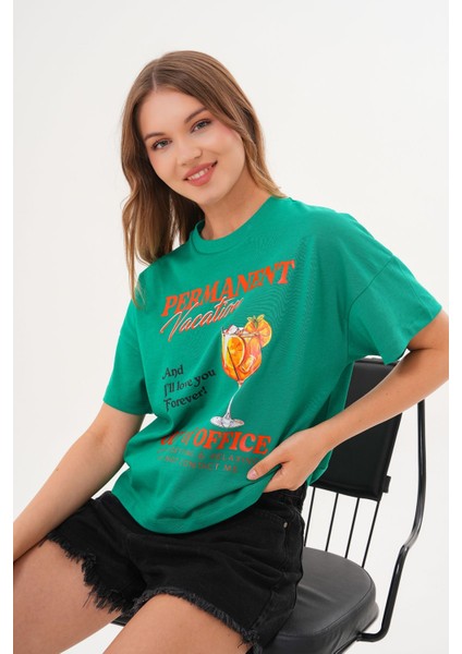 Kadın Permanent Vacation Yeşil T-Shirt fırsatları