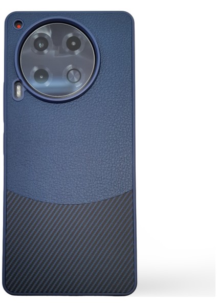 Tecno Camon 30 4g/5g Yüksek Kalite Deri ve Carbon Tasarımlı Kamera Çıkıntılı Içi Kadife Lüks Kılıf