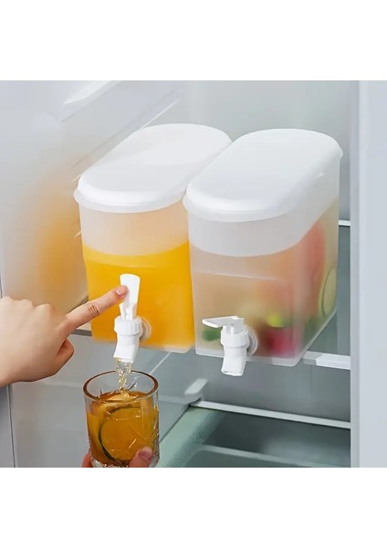 Büyük Kapasiteli Musluklu Içecek Dağıtıcı – Şeffaf, Buzdolabı Uyumlu, Limonata & Soğuk Çay Için Sürahi