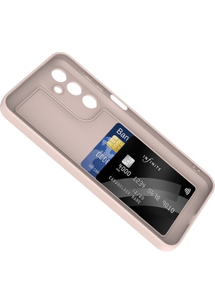 Galaxy A16 Kılıf Kamera Korumalı Kartlık Hazneli Znth Vitra Kapak - Pembe fırsatları