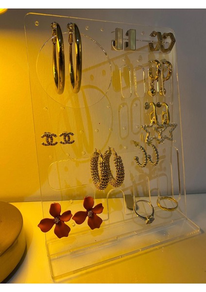 Şeffaf Pleksi Takı Düzeni, Küpe ve Yüzük Saklama Standı indirimleri