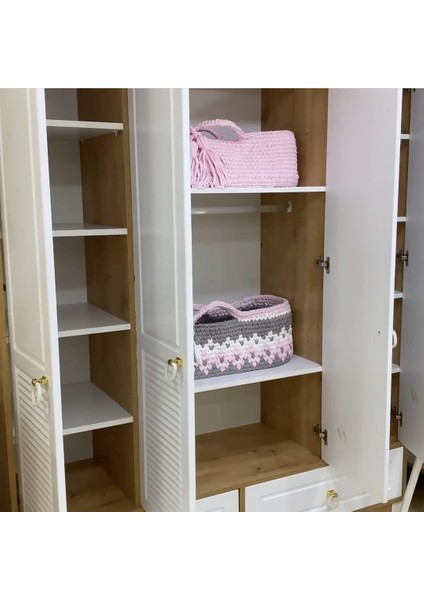 Panjur Ahşap Beyaz %100 Mdf 3 Kapılı Bebek&çocuk Gardırop fiyatları