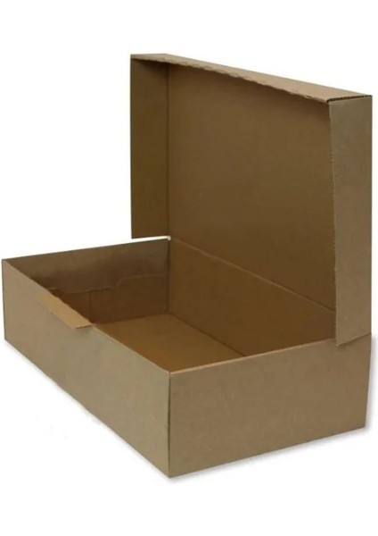 20X36X9 cm Esmer Kendinden Kapaklı Ayakkabı Kutusu 20 Adet