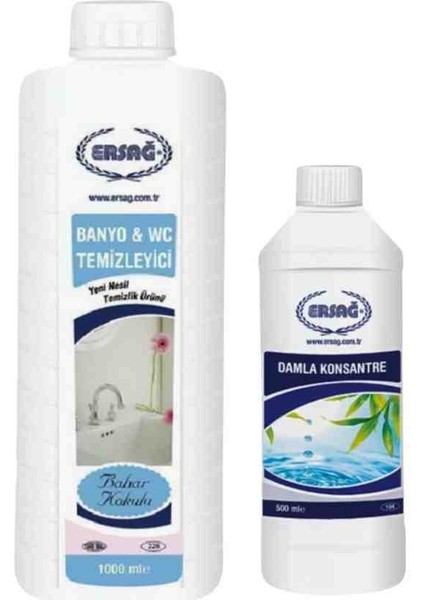 Banyo & Wc Bahar Kolulu Temizleyeci 1000 ml + Damla Konsantire 500 ml