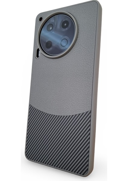 Tecno Camon 30 4g/5g Yüksek Kalite Deri ve Carbon Tasarımlı Kamera Çıkıntılı Içi Kadife Lüks Kılıf modelleri