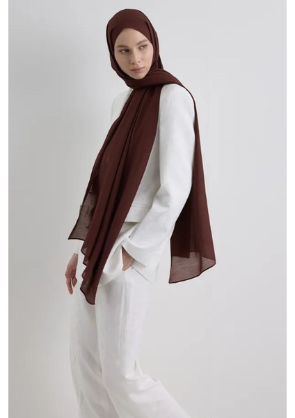 Paris Ipeği Çikolata Kahve Renk Pamuklu Şal modelleri