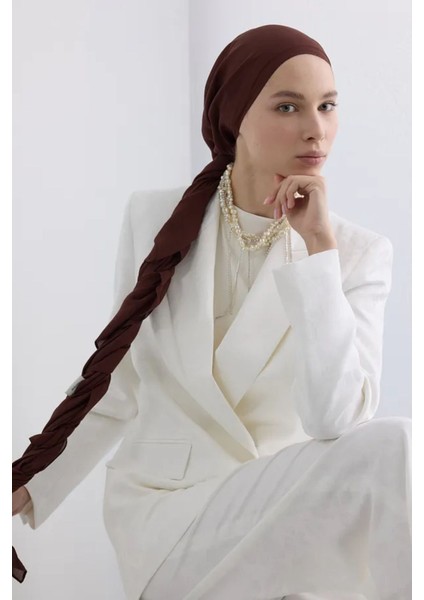 Paris Ipeği Çikolata Kahve Renk Pamuklu Şal fırsatları