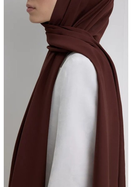 Paris Ipeği Çikolata Kahve Renk Pamuklu Şal