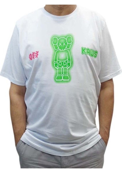 Erkek Yuvarlak Yakalı Yazılı Baskılı Kısa Kollu Beyaz Tişört Ety-Wht indirimleri