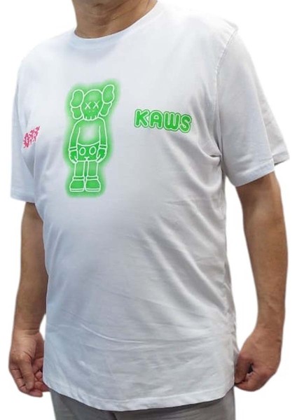 Erkek Yuvarlak Yakalı Yazılı Baskılı Kısa Kollu Beyaz Tişört Ety-Wht modelleri