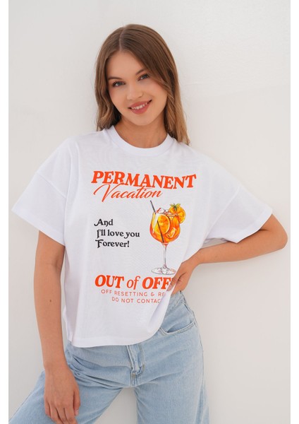 Kadın Permanent Vacation Beyaz T-Shirt fiyatları