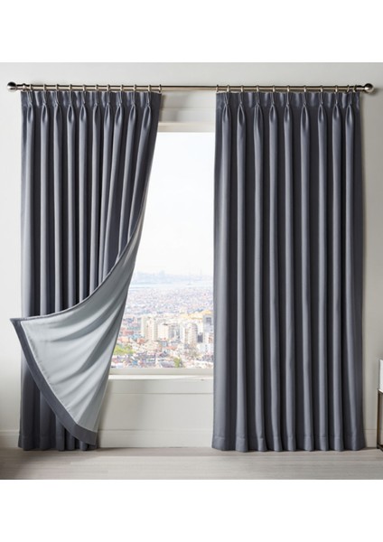 Dauble Blackout Karartma Perde Tek Kanat 1x2 Amerikan Pile Fon Perde