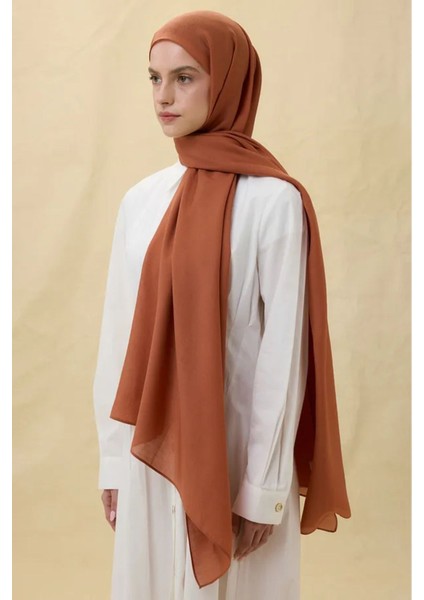 Paris Ipeği Tarçın Renk Pamuklu Şal